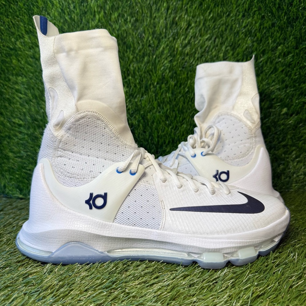 Nike KD 8 Elite High Home White Blue Durant - Picture 1 of 8